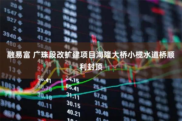 融易富 广珠段改扩建项目海隆大桥小榄水道桥顺利封顶