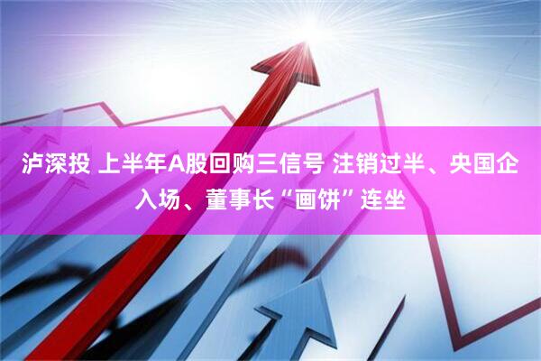 泸深投 上半年A股回购三信号 注销过半、央国企入场、董事长“画饼”连坐